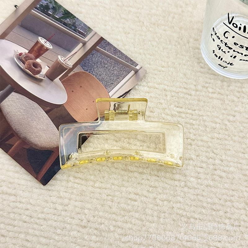 Gran clip de tiburón para el cabello, agarre fuerte, estilo simple y elegante, accesorio trasero para mujeres, proveedor directo de Yiwu