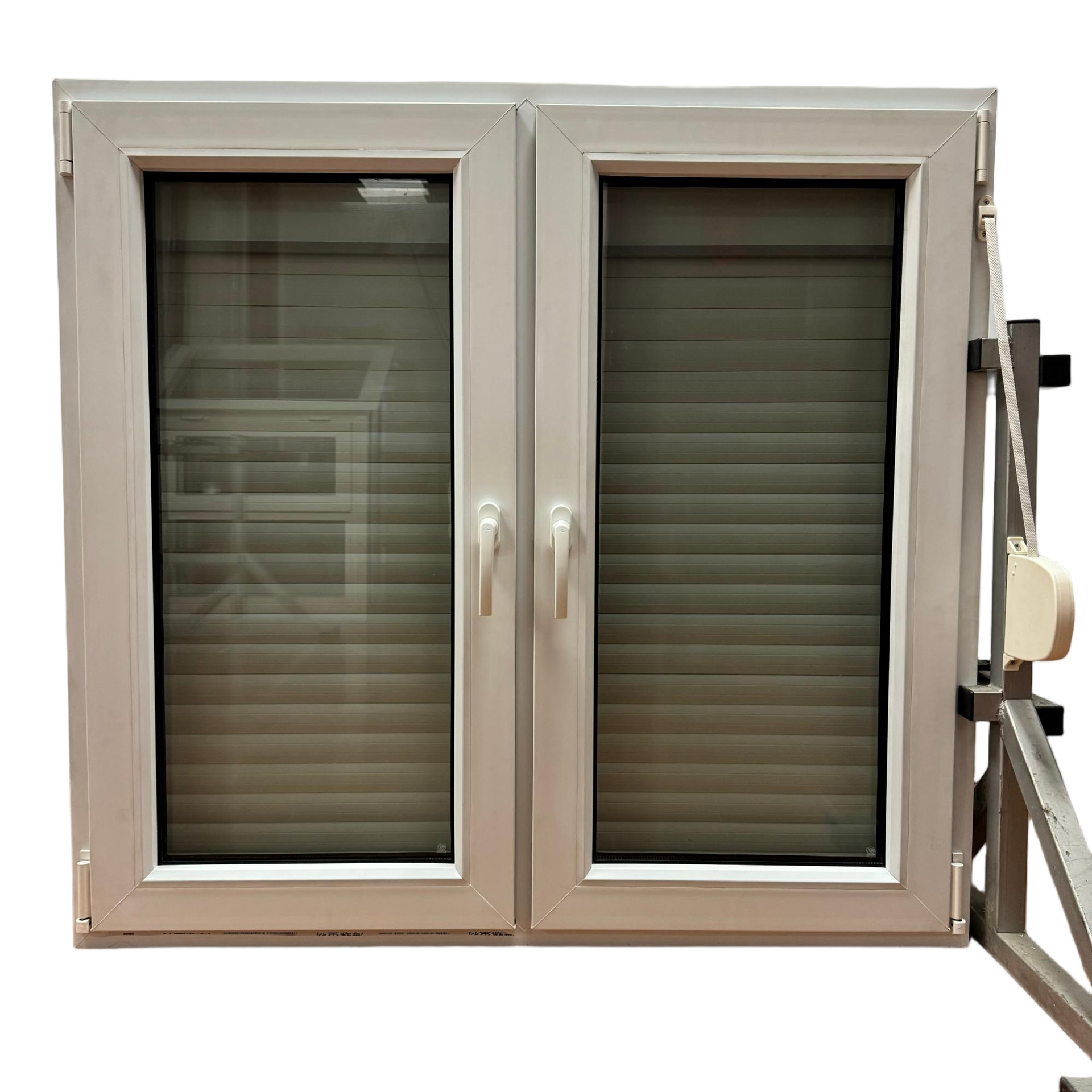 新款塑钢65系列白色内开内倒窗卷帘一体门窗办公室定制