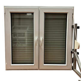 新款塑钢65系列白色内开内倒窗卷帘一体门窗办公室定制