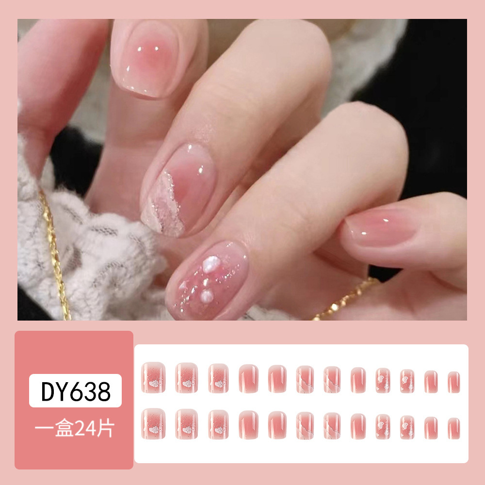 Uñas portátiles de tendencia en TikTok con una sensación de alta gama para el otoño, puro deseo, pegatinas de arte de uñas portátiles con ojo de gato y sonrisa rosa brillante.