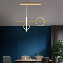 北欧餐厅吊灯 后现代设计师LED饭馆茶楼展厅长条创意铝材轻奢吊灯