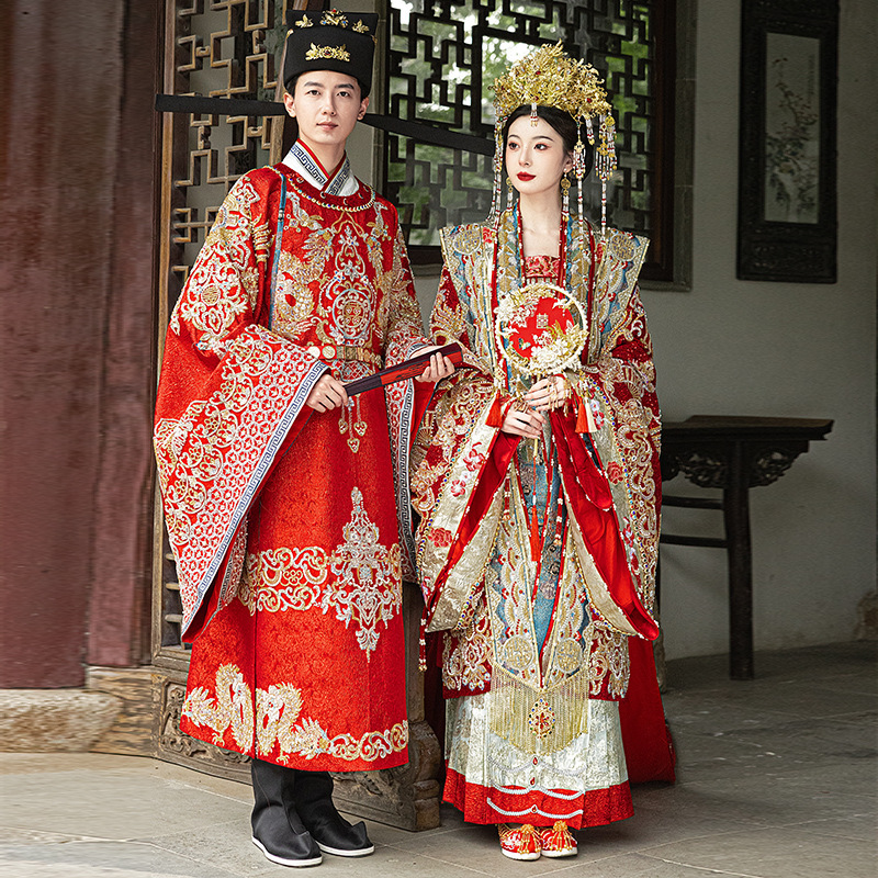 2026 New Song Dynasty Style Hanfu Wedding Attire, Full Set of Heavy-Duty Craftsmanship Bridal Chinese Wedding Dress and Gown 2026 New Song Dynasty Style Hanfu Wedding Attire, Full Set of Heavy-Duty Craftsmanship Bridal Chinese Wedding Dress and Gown