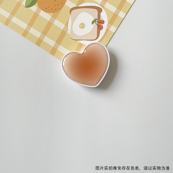 韩风ins创意渐变色爱心滴胶懒人可伸缩桌面手机气囊支架LOGO批发