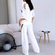 Cross-border New 2024 Autumn New Fashion Shoulder Loose Short-sleeved Sweat Casual Pants Two-piece Sports suit