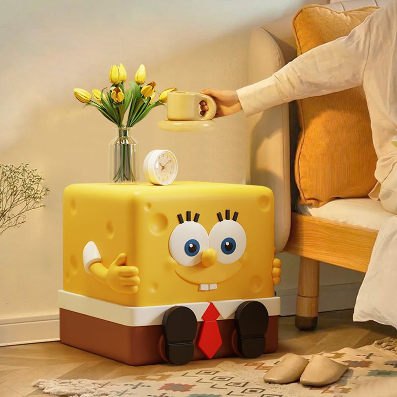 Taburetes de zapatos de Bob Esponja, taburetes de zapatos creativos en línea, taburetes de sala de estar pequeños, dibujos animados lindos para niños