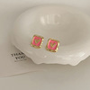 Fashionable zirconium, advanced earrings, light luxury style, western style, high-quality style