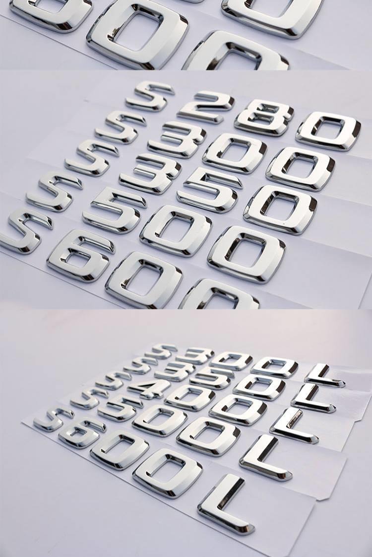 Mercedes-Benz S-Class S320L S350 S400L S500 S450L Modified Car Logo Alphanumeric Rear Tail Logo