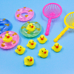 Water Play Toys Little Yellow Duck Baby for Boys and Girls Squeaky Duck 6-12 Months Infant Bathing and Swimming Set