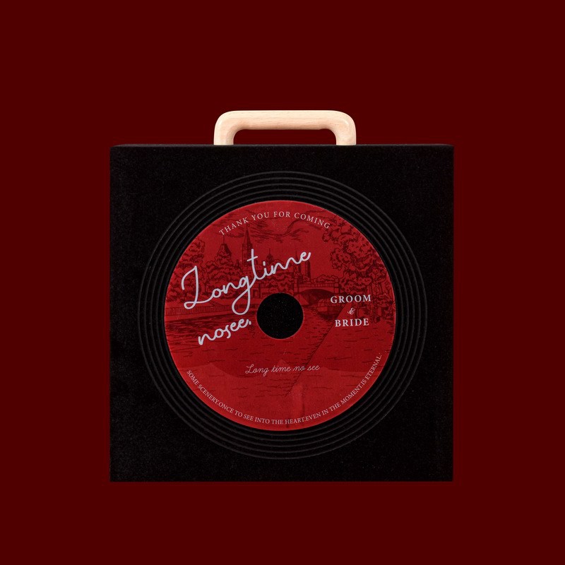 El amor tiene una caja de regalo de mano reverberante caja de mano de dama de honor caja de regalo de franela caja de dulces de boda caja de regalo de disco de gran capacidad