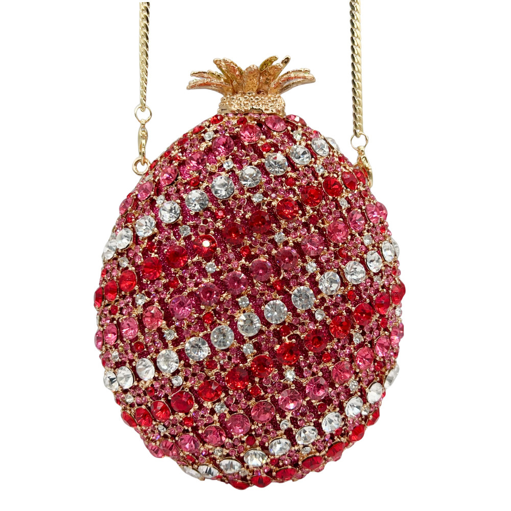 Bolsa de cena de diamantes transfronterizos, Europa y América, vestido de fiesta, bolsa de mano de diamantes, bolsa de embrague