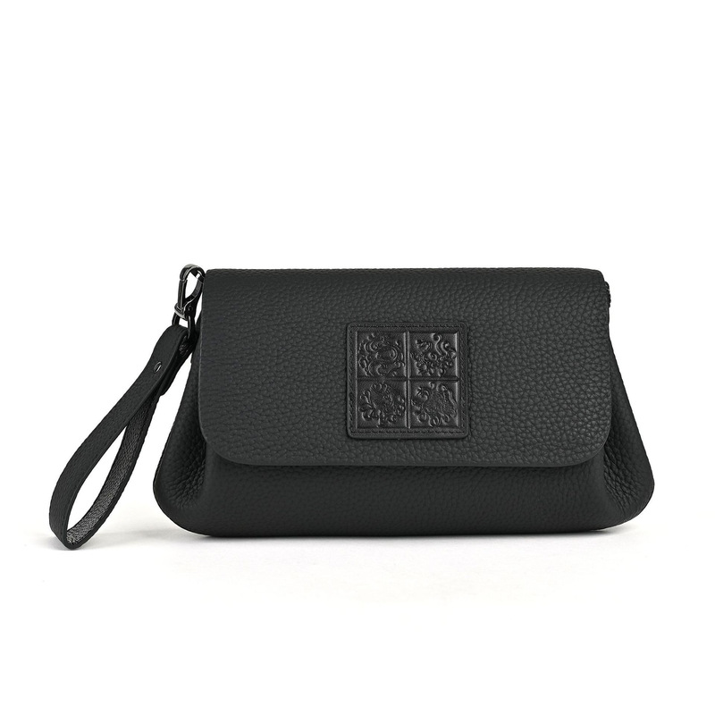 Fashion Casual Zipper Wallet Top Layer Cowhide Wallet Clutch Wallet Men's and Women's Multifunctional Handbag
