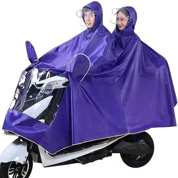 Vehículo eléctrico chaqueta de lluvia aumentada chaqueta de lluvia gruesa motocicleta de doble persona un solo viaje coche de batería