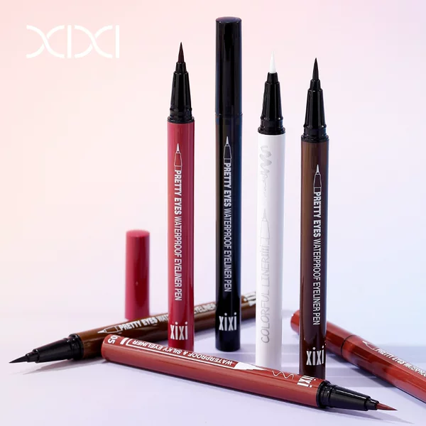 Xixi Cool Black Eyeliner Pen Makeup Easy to Sizzy Eyeliner Soft Head Hair Brush Head Pen Makeup 1732