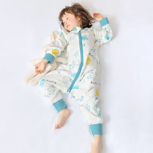 2024 New Bamboo Cotton Gauze Sleep sack for Spring and Autumn Season, Baby Leg Opening Sleep sack, Summer Thin Model, Children's Anti-Kick Blanket