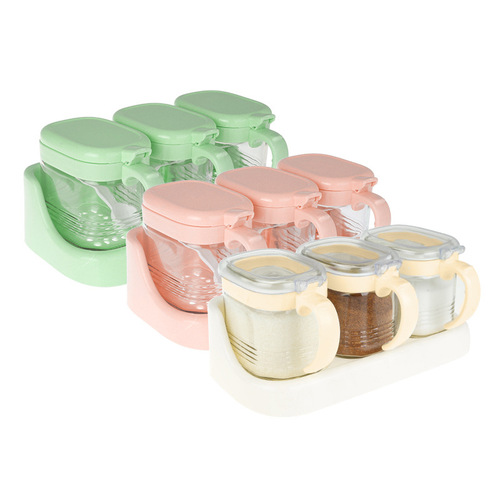 Zhenxing square glass seasoning jar YH5996 kitchen household seasoning jar seasoning jar salt jar storage jar