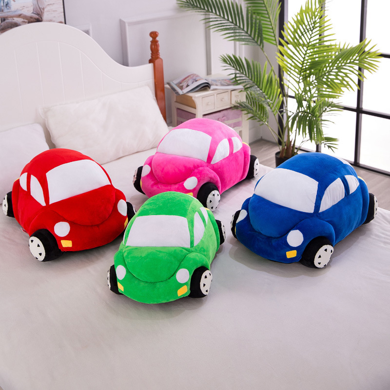 Simulation car plush toy cute cartoon car children's birthday gift ornaments pillow doll wholesale
