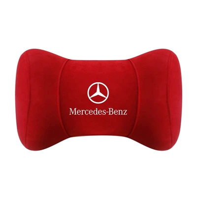 Suitable for Mercedes-Benz Headrest Headrest - mercedes-benz-logo-red-one-long-30cm-wide-9cm-high-17cm