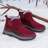 Winter high warm shoes for mother platform, non-slip keep warm boots, plus size, for middle age