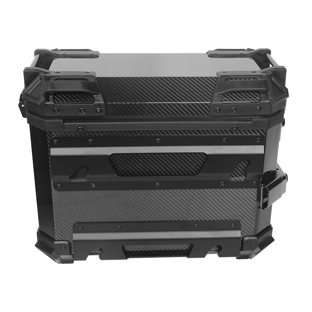 38L caja lateral de fibra de carbono motocicleta de gran capacidad de equipaje lateral impermeable caja colgante motocicleta suministros lado tronco