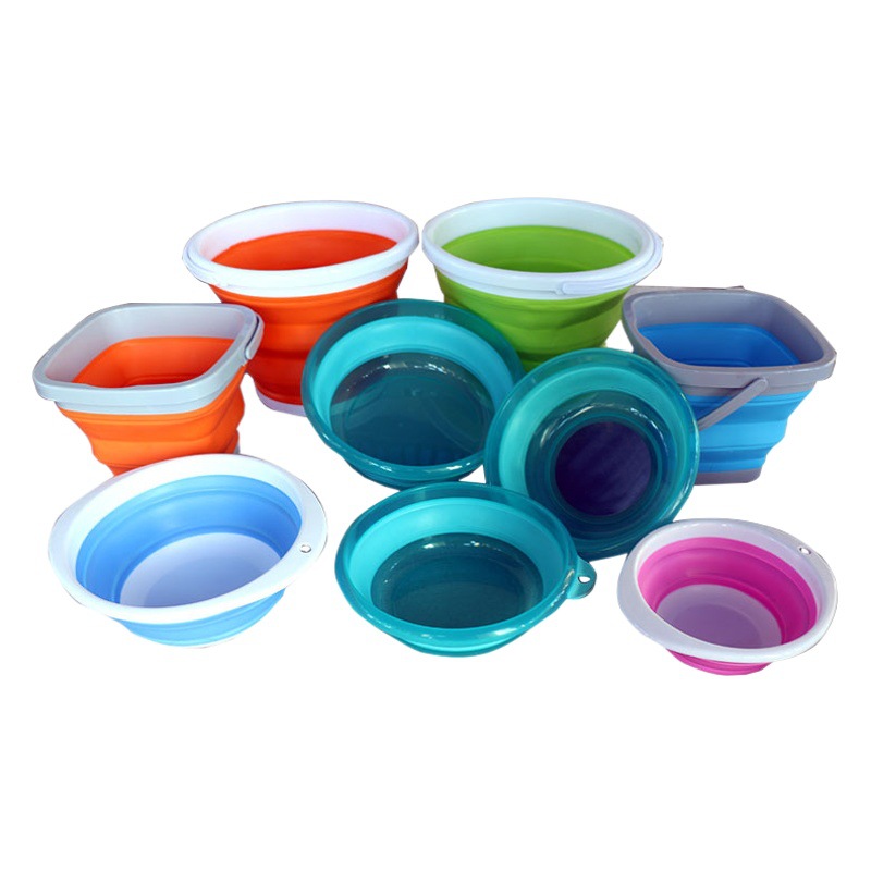 Folding bait basin strong magnetic pull bait basin portable bait mixing basin folding basin folding bucket fishing silicone bucket