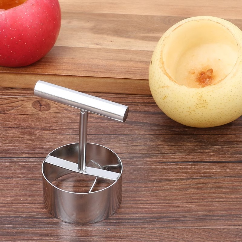 Stainless Steel Core Extractor Pear Core Apple Core Extractor Snow Pear Core Hollowing Tool Hole Punch Fruit Pear Heart Removal Tool 