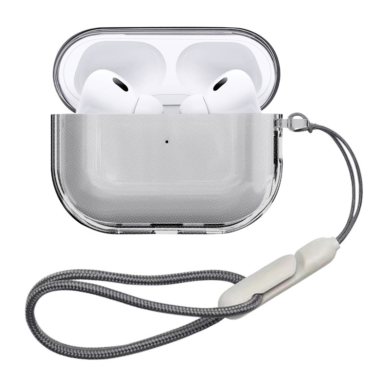 适用苹果AirPods Pro3透明TPU耳机保护壳 透明airpodspro3耳机壳|undefined