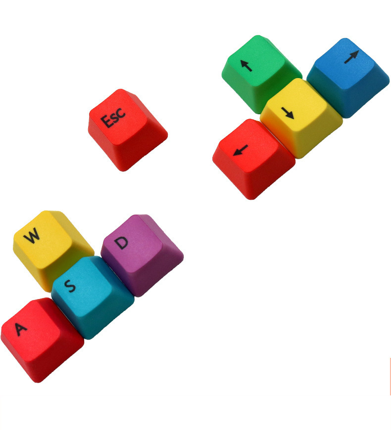 Keycaps DIY personalizadas para teclas de dirección/WASD, PBT, sublimación, complementos de colores, combinación RGB, para teclados mecánicos