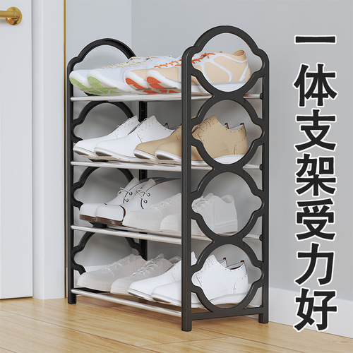 Four-layer lace shoe rack door dust-proof storage rack multi-layer shoe cabinet storage rack space-saving multi-functional small shoe cabinet