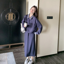 温柔系穿搭休闲显瘦气质卫衣套装裙女早春新款轻熟风半身裙两件套