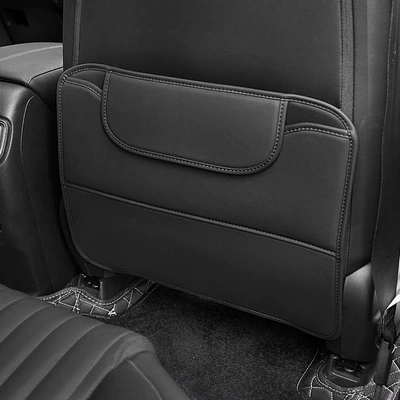 Car Seat Back Anti-Kick Pad Car Rear Protection Pad Anti-Wear Pad Car Storage Bag Anti-Dirty Protective Pad (Chair back anti-kick pad) - black