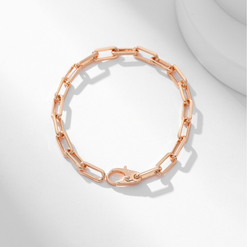 Kajia Santos Series Chain Bracelet for Men and Women, V Gold Material, Simple and Elegant, Non-Fading, Factory Direct Sale