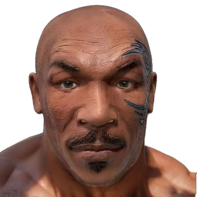 Mike Tyson máscara de látex hombre campeón de boxeo hombre adulto baile de máscaras fiesta de rol extraña