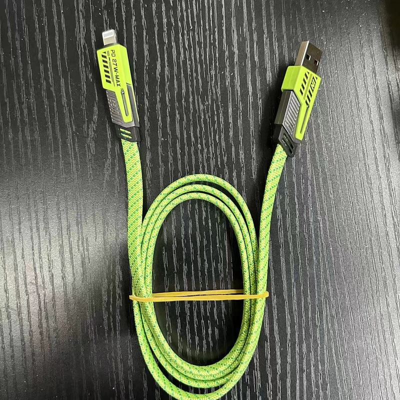 Beimo 60W+12W メカバトルロープ 4-in-1 超高速充電編組データケーブル Apple Huawei Android に適しています|undefined