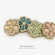 Flower Diamond Metal Button Coat Button Women's Top Suit Button Sweater Cardigan Button Flower Shape Decoration Diamond Button