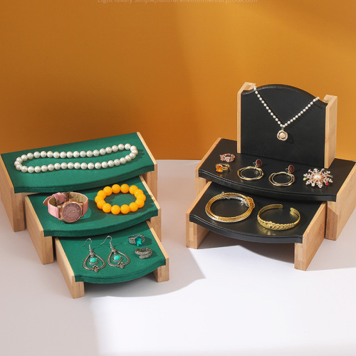 Bamboo multifunctional display stand jewelry display stand jewelry storage counter display display props
