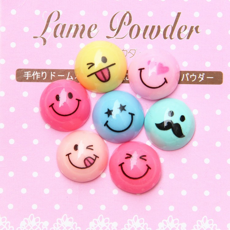 仿真树脂卡通奇趣表情包DIY奶油手机壳材料耳钉发圈发夹吊坠配件