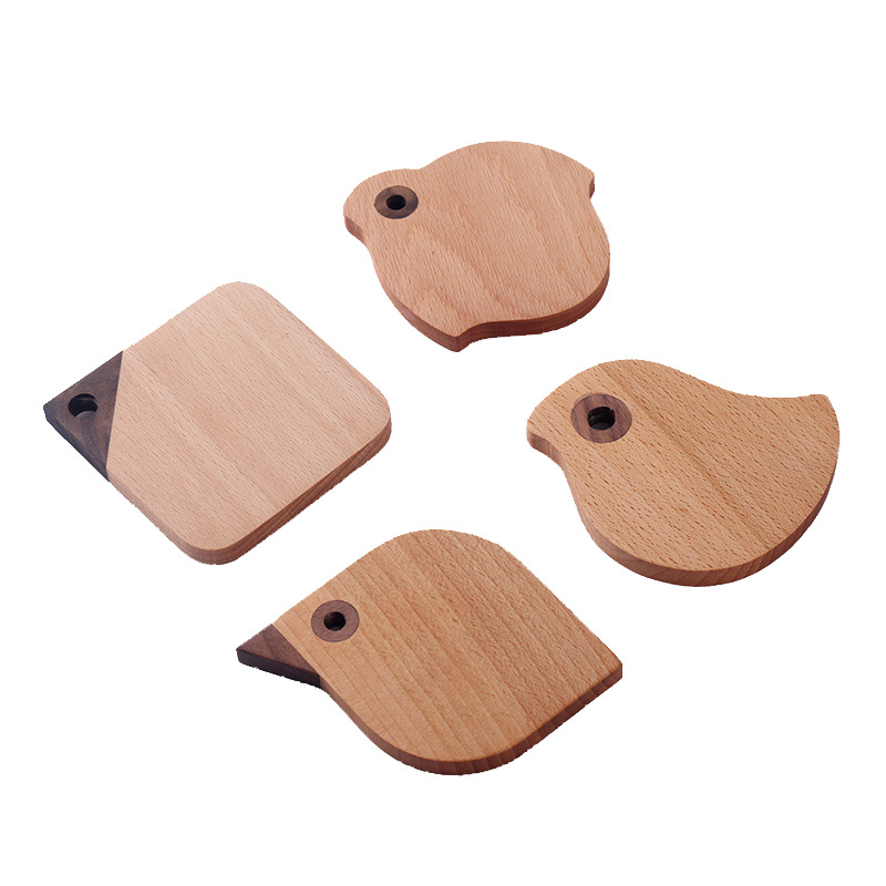 Posavasos de té Madera Diy Kung Fu Tea Dibujos animados Posavasos de animales de madera Posavasos de café Almohadilla de aislamiento de madera Madera maciza