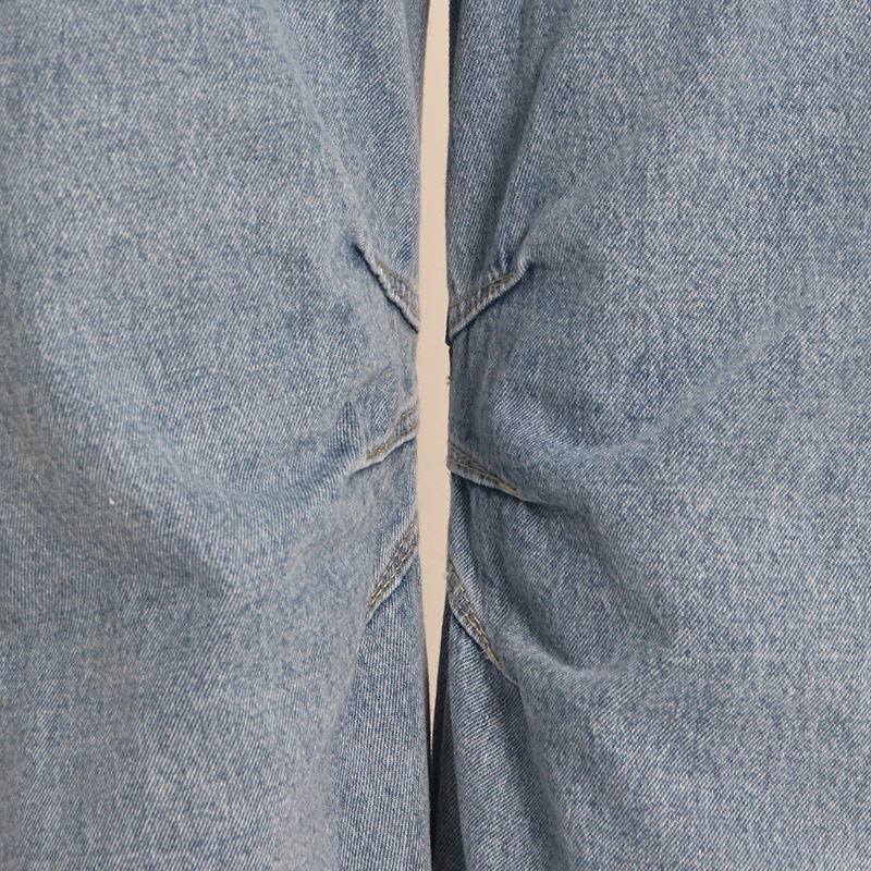 Damenbekleidung Frühling und Herbst Neue Mode Rauchgrau Spleißen Multi Pocket Overalls Street Washed Distressed Lange Hose mit weitem Bein_voghion.com