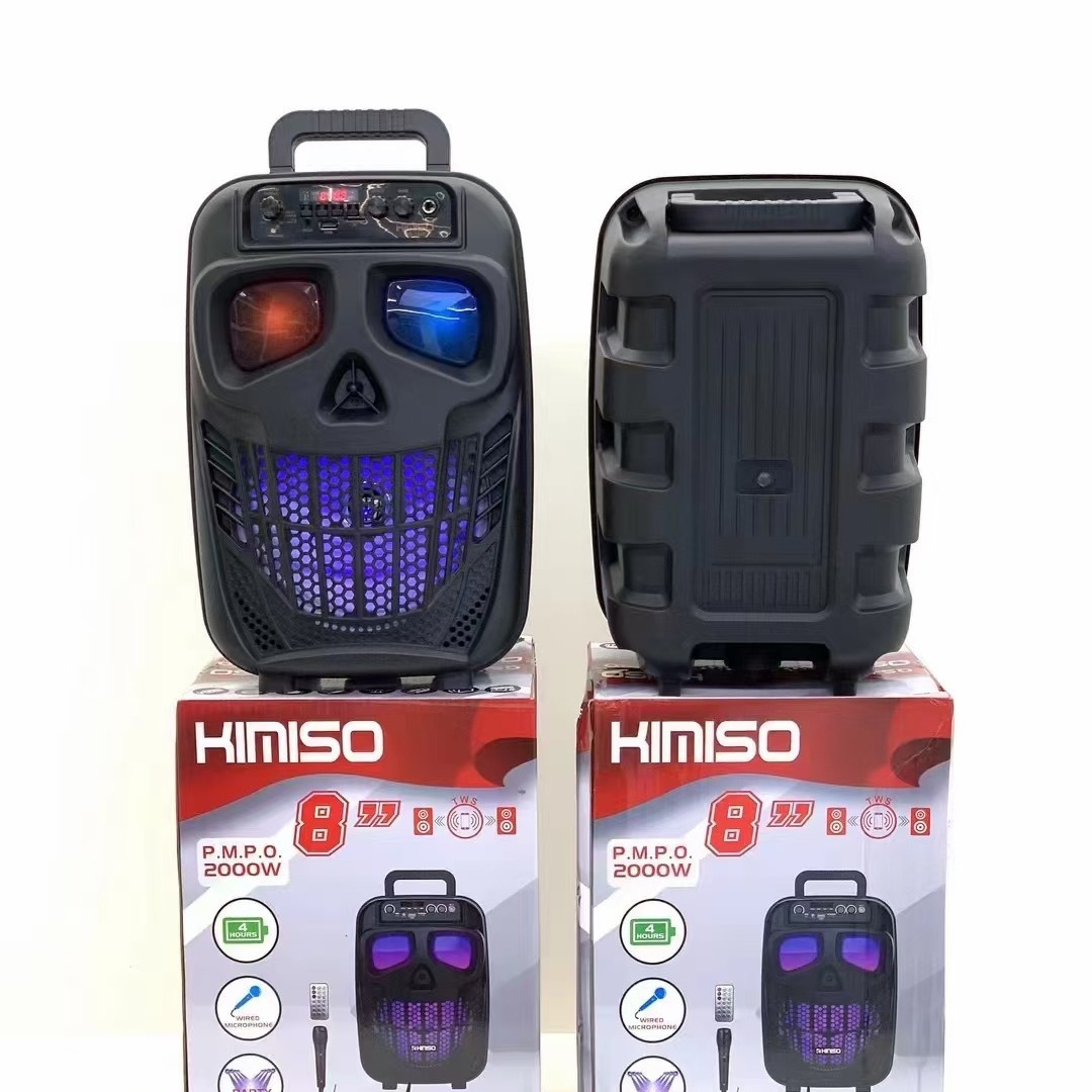 Altavoz Bluetooth portátil de 8 pulgadas, alta potencia, karaoke al aire libre