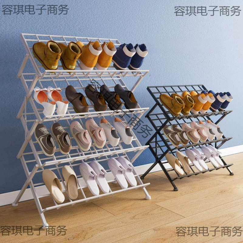 Бытовая многослойная складная полка для обуви без установки, стеллаж для ночного рынка, утолщенная стойка для сушки обуви, стеллаж для продажи обуви, металлическая