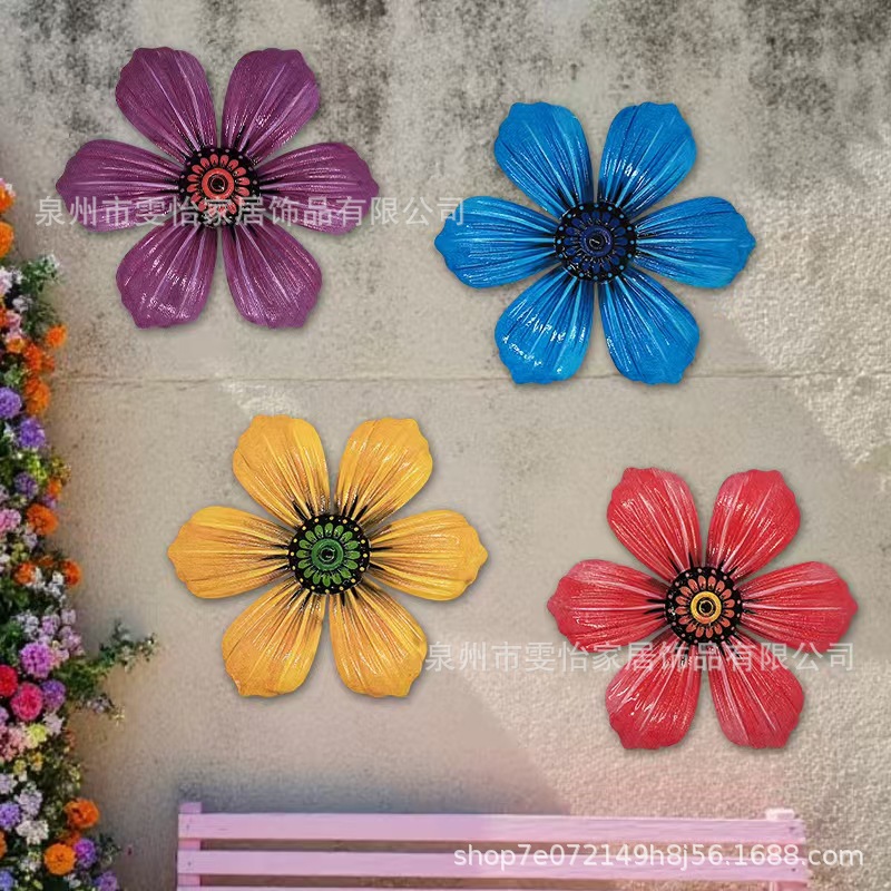 Cross-Border Hot-Selling Iron Sunflower Creative Wall Decorations Outdoor Fence Wall Atmosphere Decoration