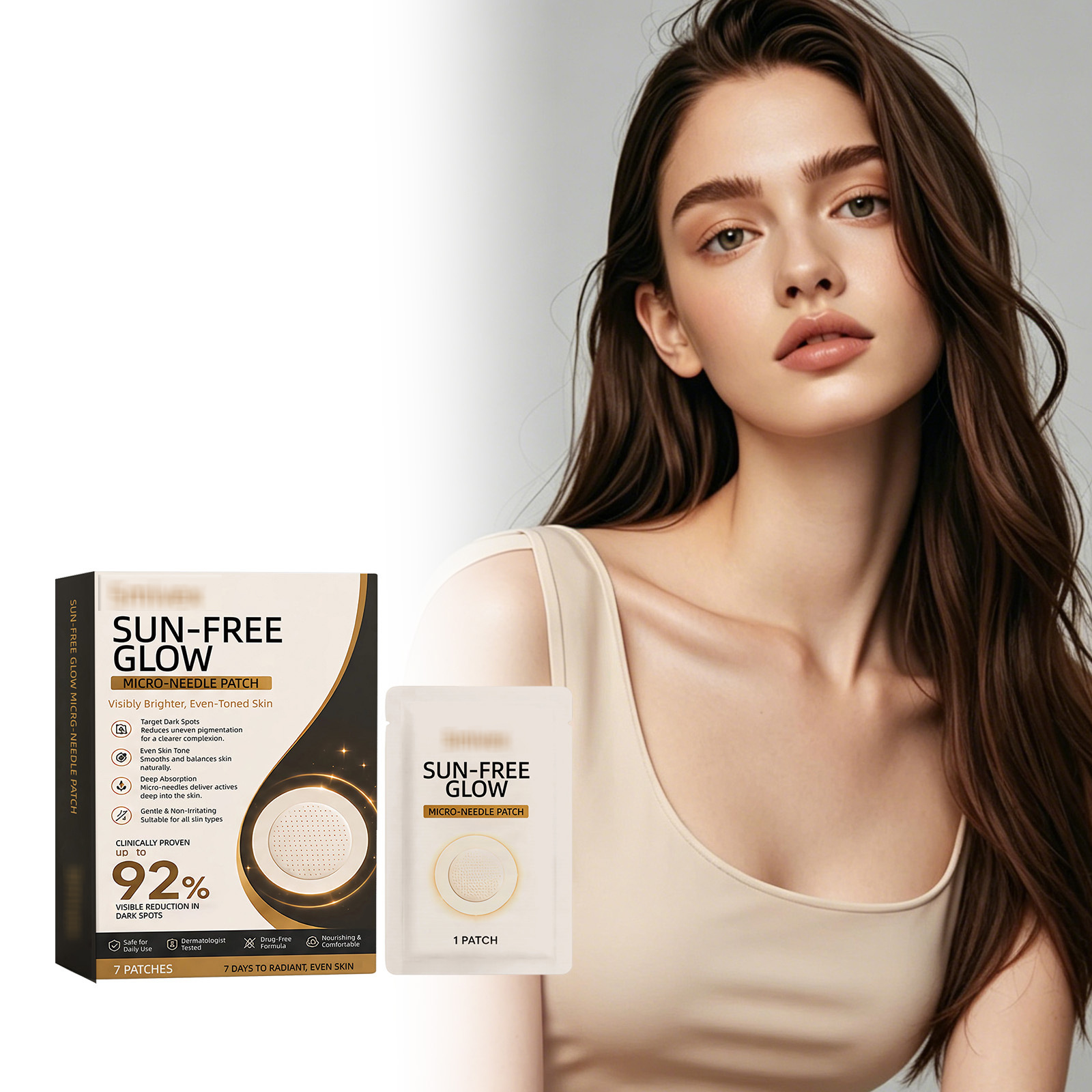 Tanning Care Patch for Summer Outdoor Use, Creating a Bronzed Complexion, Comfortable and Skin-Friendly, Convenient Sun-Enhancing Body Care Patch