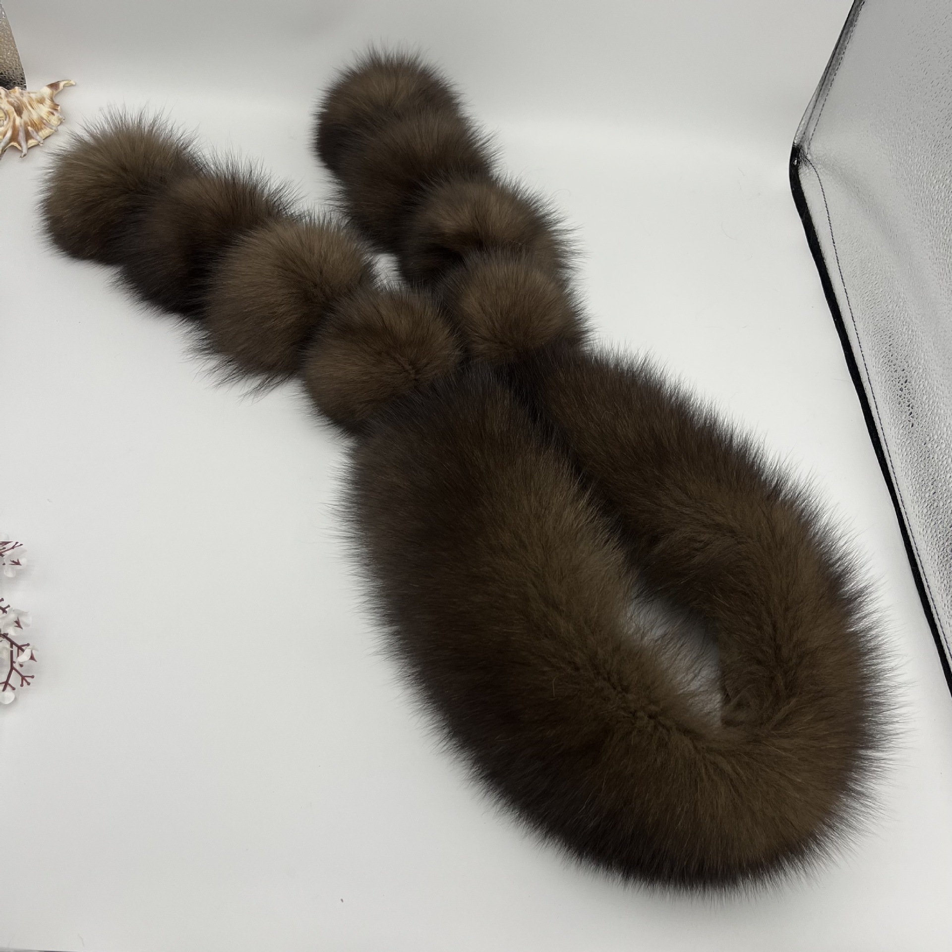 新款走秀狐狸毛围脖韩版磁吸扣气质护颈围巾真皮草保暖毛领女冬季