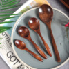 Net mahogany spoon long -handle spoon ramen spoon Japanese -style wooden baby eating spoon spoon house solid wood porridge porridge spoon spoon