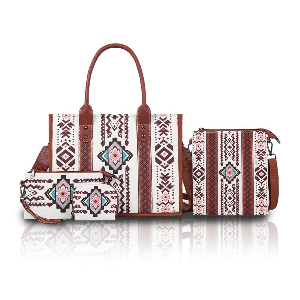 오프화이트(대형 꽃무늬 4점 세트)