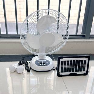 Foreign trade explosions source factory 12 inch solar charging fan large wind portable household outdoor table fan
