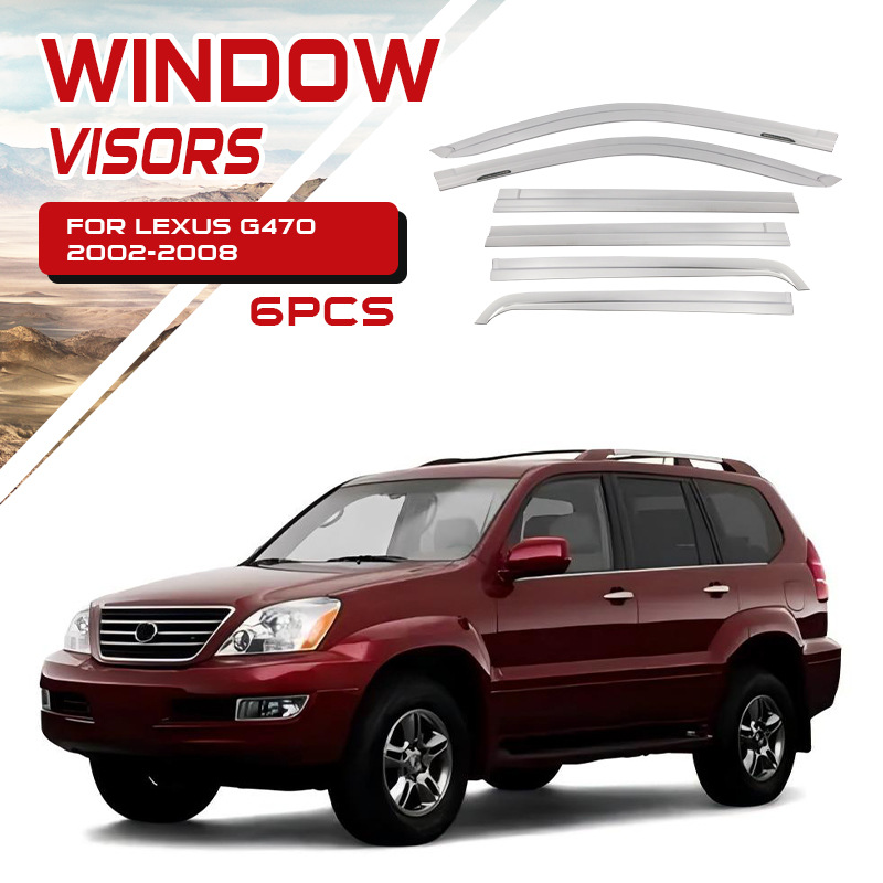 Visera para Ventana de Coche, Protector de Lluvia, Compatible con Lexus LX600 LX700 LX570 GX400 460