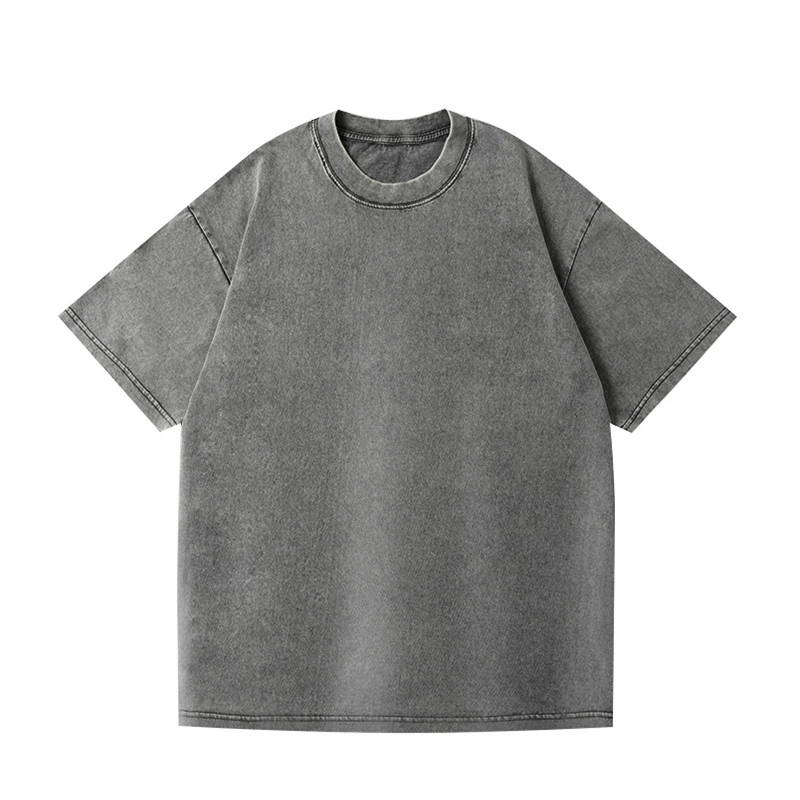 Хлопковая футболка унисекс, свободный крой, принт снежинка, 230 г стиль «washed vintage»