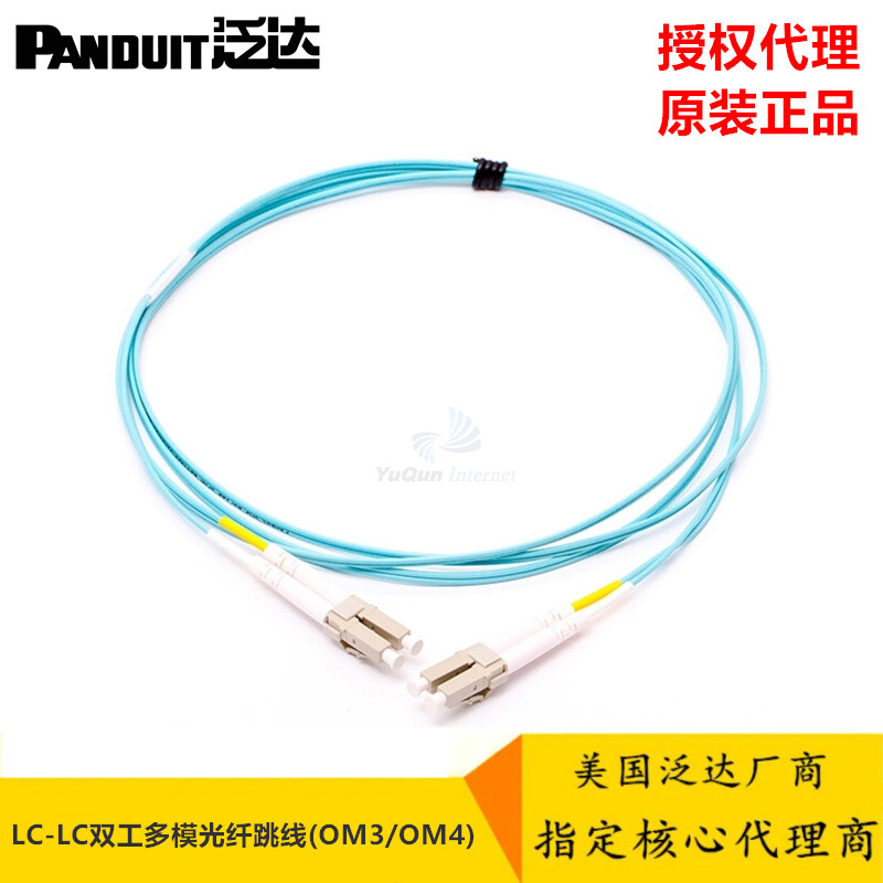 PANDUIT泛达光纤跳线OM3 LC-LC双芯多模多模跳线3米 泛达多模光缆