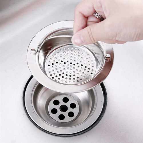 Kitchen sink vegetable basin filter screen old style funnel dishwashing pool stainless steel floor drain sewer drain cover lifter